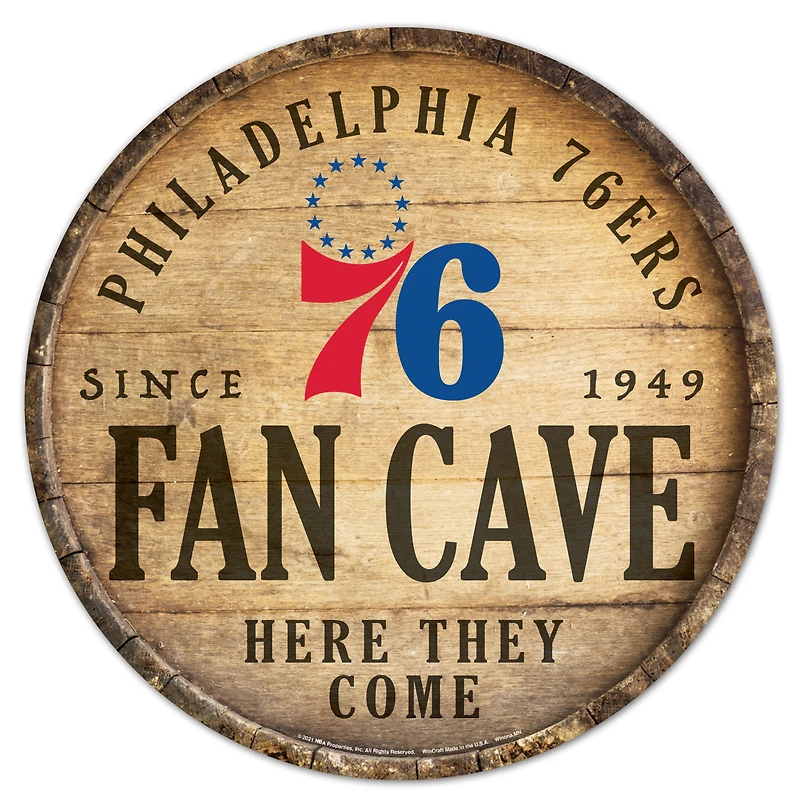 WinCraft Philadelphia 76ers 14'' Circular Wood Sign