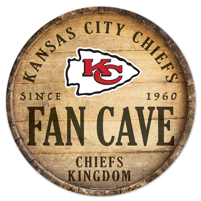 WinCraft Kansas City Chiefs 14'' Circular Wood Sign
