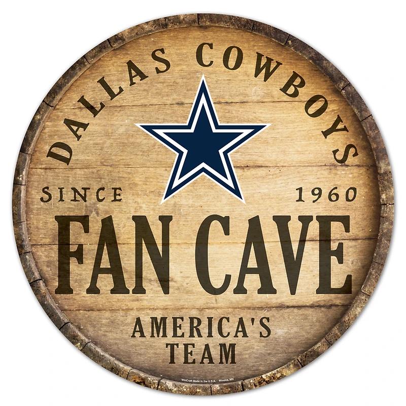 WinCraft Dallas Cowboys 14'' Circular Wood Sign
