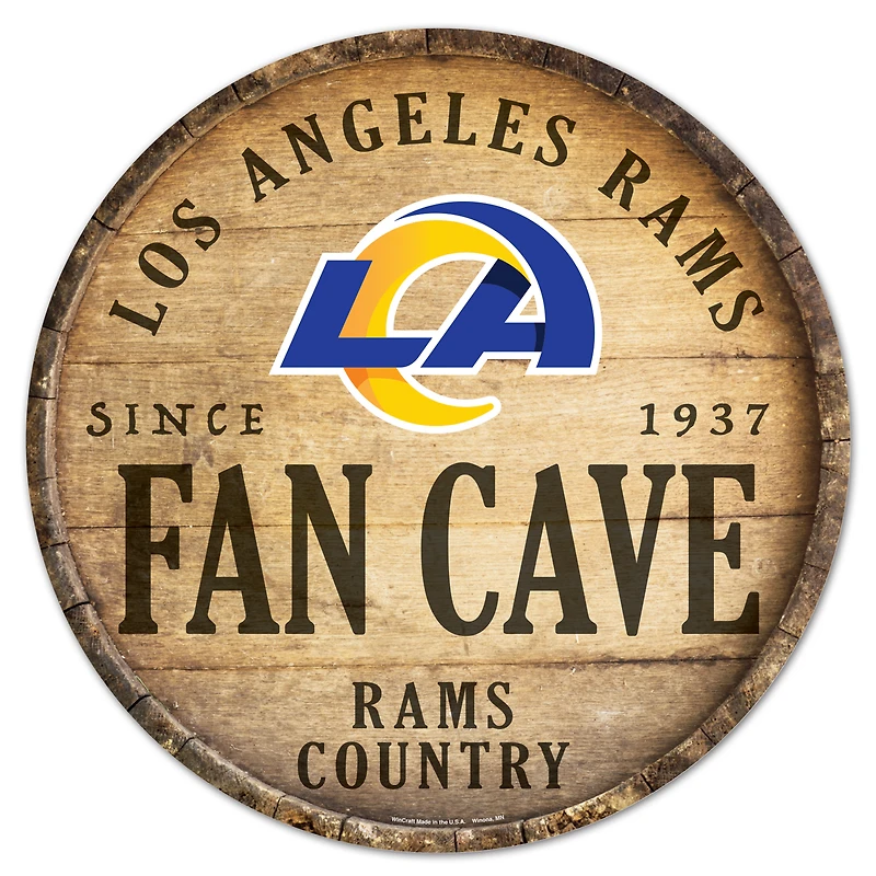 WinCraft Los Angeles Rams 14'' Circular Wood Sign