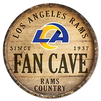 WinCraft Los Angeles Rams 14'' Circular Wood Sign