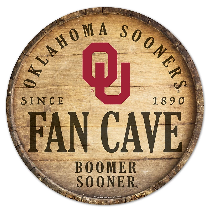 WinCraft Oklahoma Sooners 14'' Circular Wood Sign