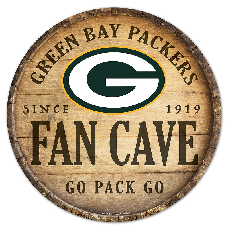 WinCraft Green Bay Packers 14'' Circular Wood Sign