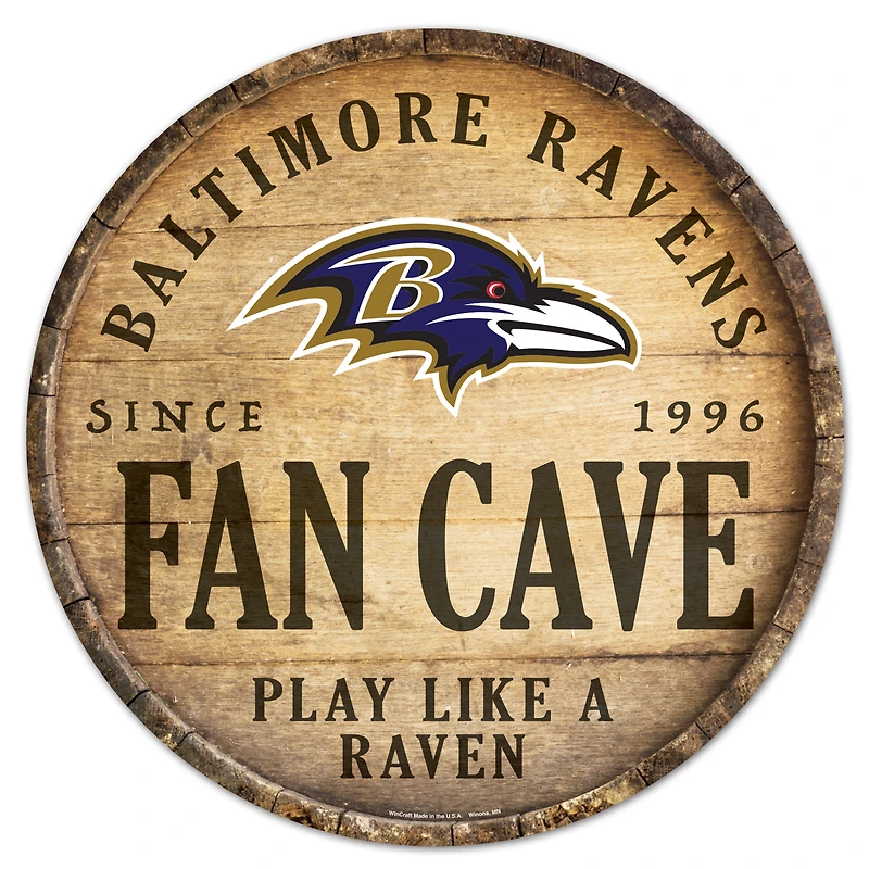WinCraft Baltimore Ravens 14'' Circular Wood Sign