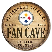 WinCraft Pittsburgh Steelers 14'' Circular Wood Sign