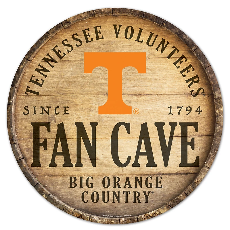 WinCraft Tennessee Volunteers 14'' Circular Wood Sign
