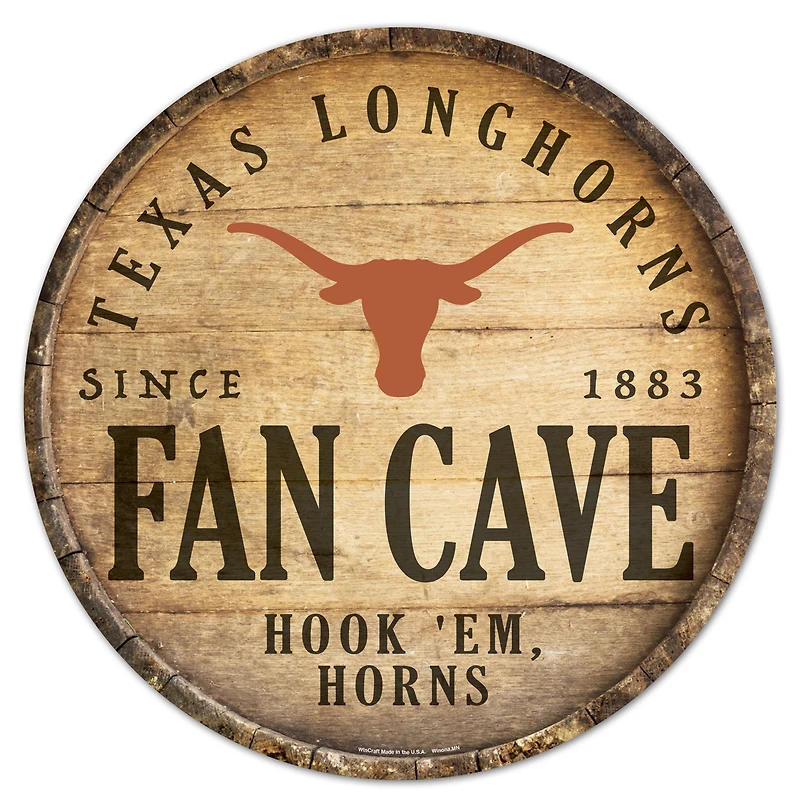 WinCraft Texas Longhorns 14'' Circular Wood Sign
