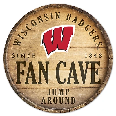 WinCraft Wisconsin Badgers 14'' Circular Wood Sign