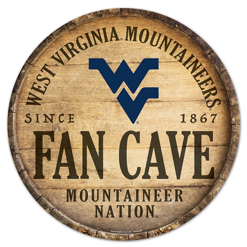 WinCraft West Virginia Mountaineers 14'' Circular Wood Sign