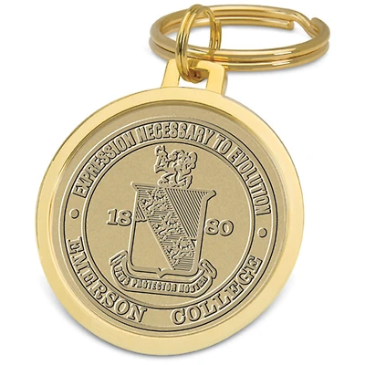 Gold Emerson College Lions Split-Wire Key Ring