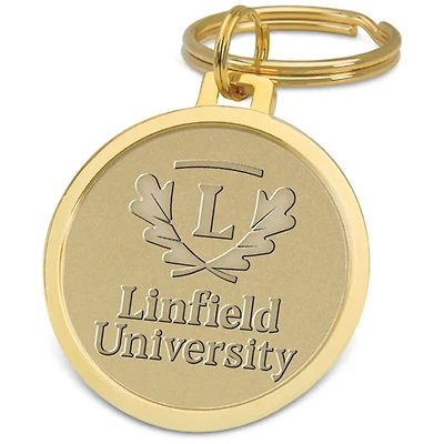 Gold Linfield Wildcats Split-Wire Key Ring