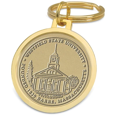 Gold Westfield State Owls Split-Wire Key Ring