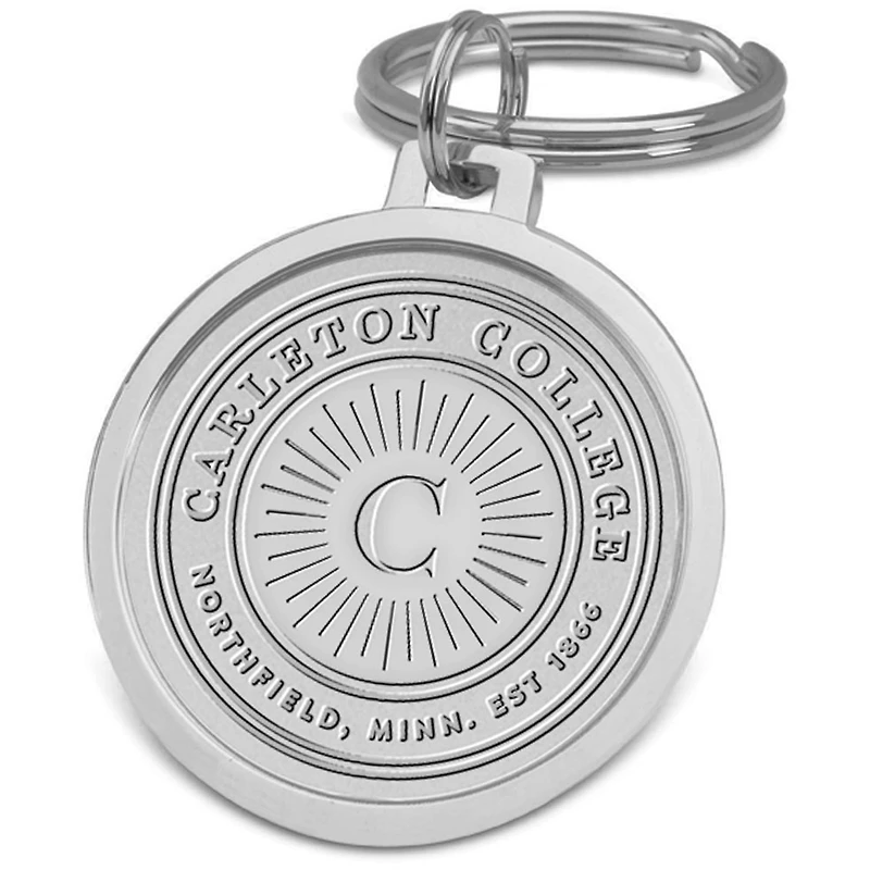 Silver Carleton Knights Split-Wire Key Ring