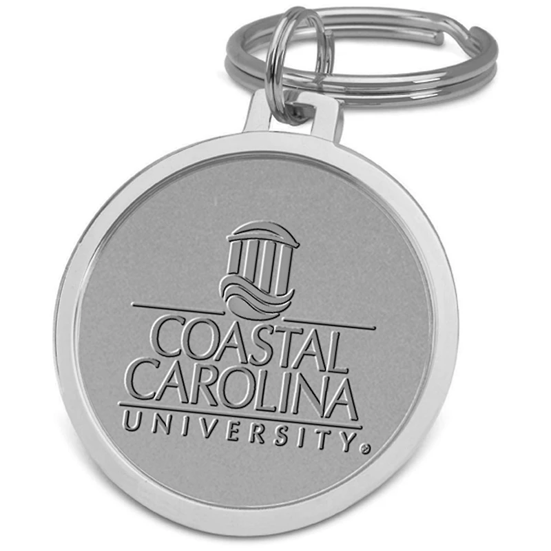 Silver Coastal Carolina Chanticleers Split-Wire Key Ring