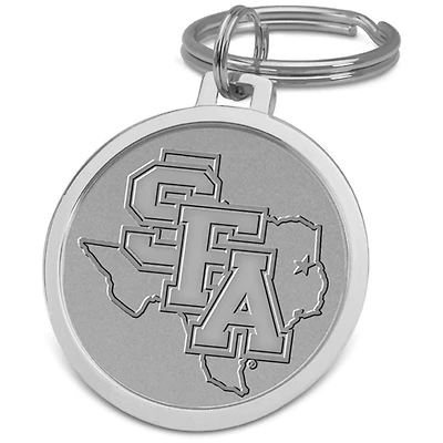 Silver Stephen F Austin Lumberjacks Team Logo Split-Wire Key Ring