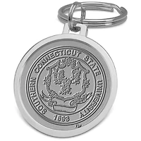 Silver Southern Connecticut Owls Split-Wire Key Ring