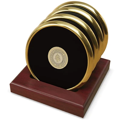 Gold Northern Kentucky University Norse -Piece Coaster Set