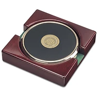 Gold Boston University 2-Piece Coaster Set