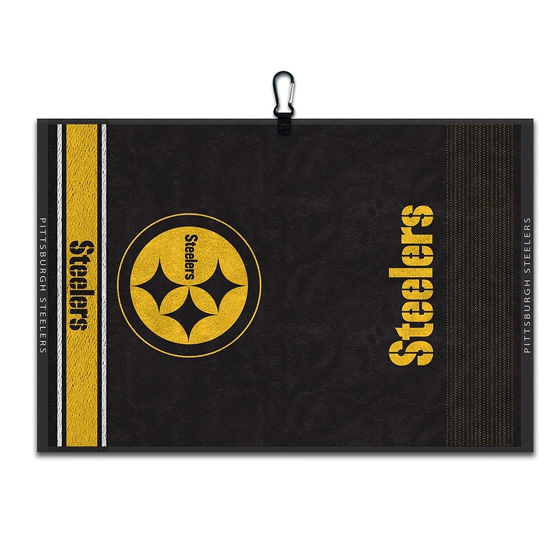 WinCraft Pittsburgh Steelers 16" x 24" Jacquard Hand Towel with Carabiner