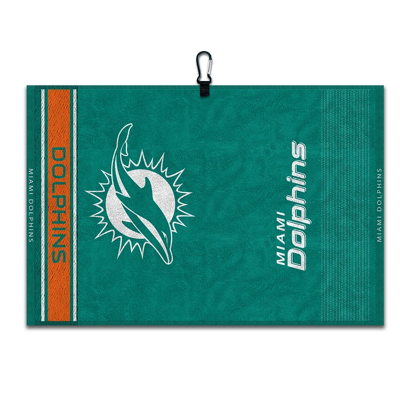 WinCraft Miami Dolphins 16" x 24" Jacquard Hand Towel with Carabiner