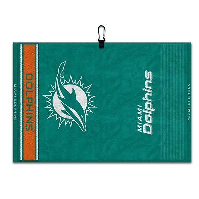 WinCraft Miami Dolphins 16" x 24" Jacquard Hand Towel with Carabiner