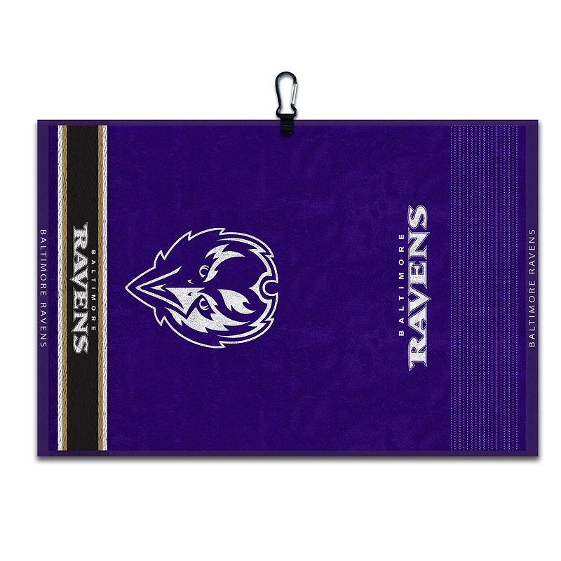 WinCraft Baltimore Ravens 16" x 24" Jacquard Hand Towel with Carabiner