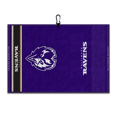 WinCraft Baltimore Ravens 16" x 24" Jacquard Hand Towel with Carabiner