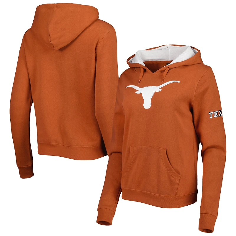 Women's Colosseum Texas Orange Texas Longhorns Big Logo Team Pullover Hoodie