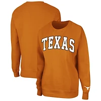 Women's Colosseum Texas Orange Texas Longhorns Campanile Pullover Sweatshirt