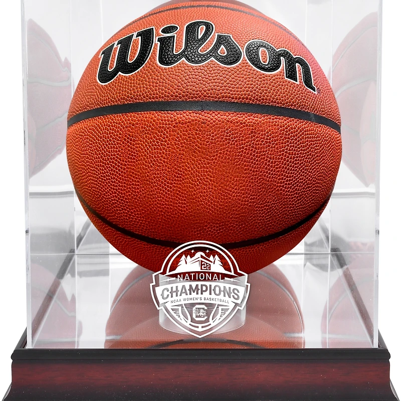 Fanatics Authentic South Carolina Gamecocks 2022 NCAA Women's Basketball National Champions Mahogany Basketball Display Case