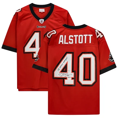 Mike Alstott Red Tampa Bay Buccaneers Autographed Mitchell & Ness Replica Jersey with "SB XXXVII Champs" Inscription