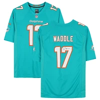Jaylen Waddle Aqua Miami Dolphins Autographed Nike Game Jersey
