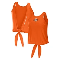 Women's WEAR by Erin Andrews Orange San Francisco Giants Open Back Twist Tie Tank Top