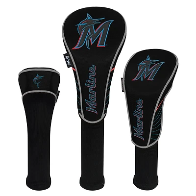 WinCraft Miami Marlins 3-Pack Golf Club Headcover Set