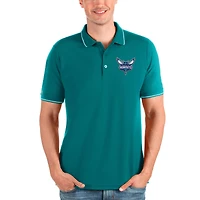 Men's Antigua Teal Charlotte Hornets Affluent Polo