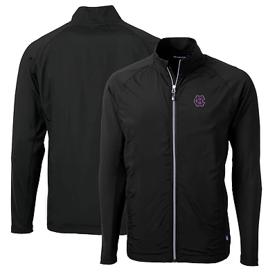 Men's Cutter & Buck Holy Cross Crusaders Big & Tall Adapt Eco Knit Hybrid Recycled Full-Zip Jacket