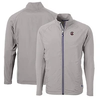 Men's Cutter & Buck Gray South Carolina Gamecocks Big & Tall Adapt Eco Knit Hybrid Recycled Full-Zip Jacket