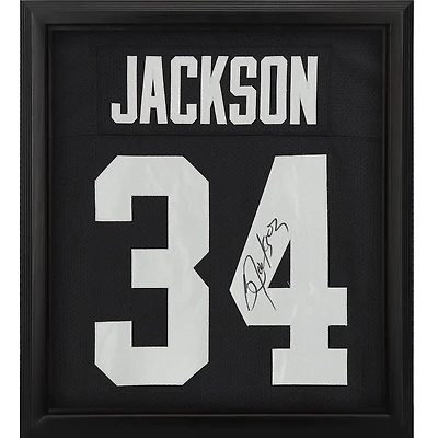 Bo Jackson Los Angeles Raiders Autographed Framed Mitchell & Ness Black Authentic Jersey Shadowbox