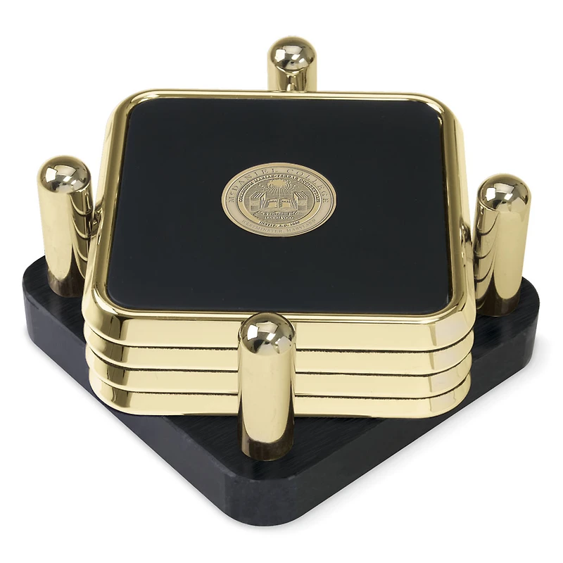 McDaniel Green Terror Gold 4-Piece Square Coaster Set