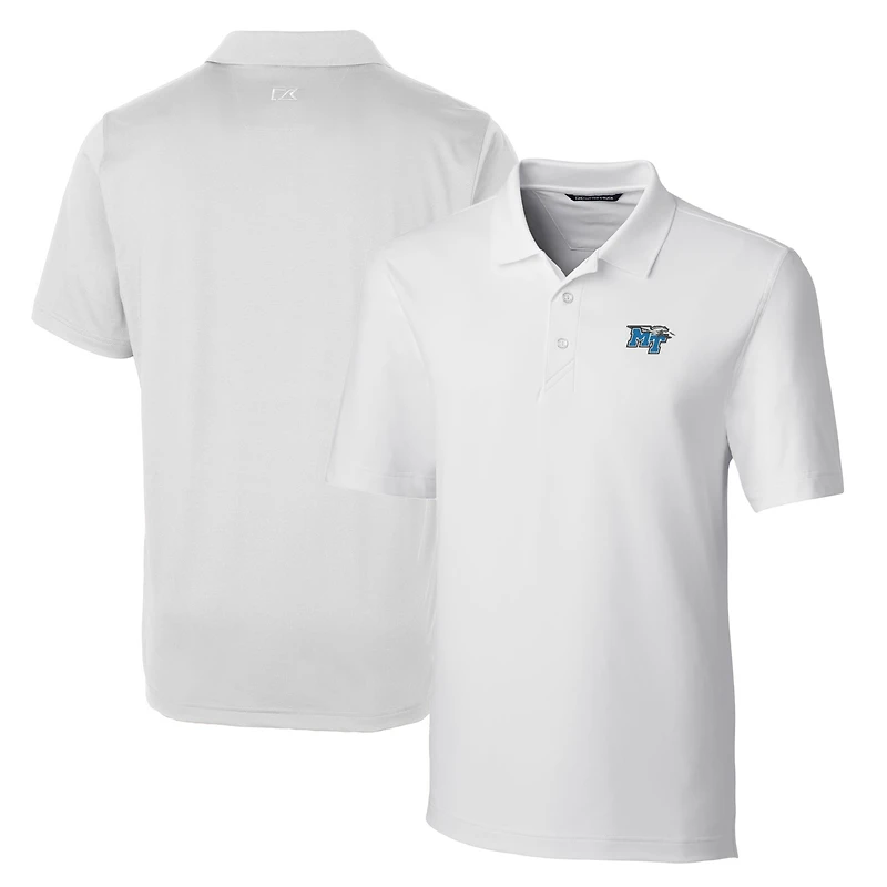 Men's Cutter & Buck White MTSU Blue Raiders Big & Tall Forge Stretch Polo