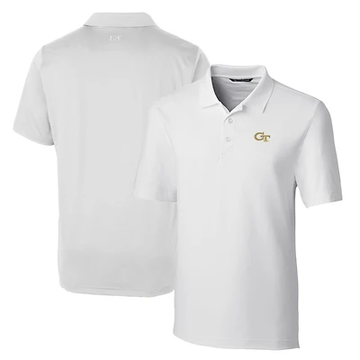 Men's Cutter & Buck White Georgia Tech Yellow Jackets Big & Tall Forge Stretch Polo