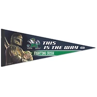 WinCraft Notre Dame Fighting Irish 12" x 30" Premium Quality Star Wars the Mandalorian Pennant