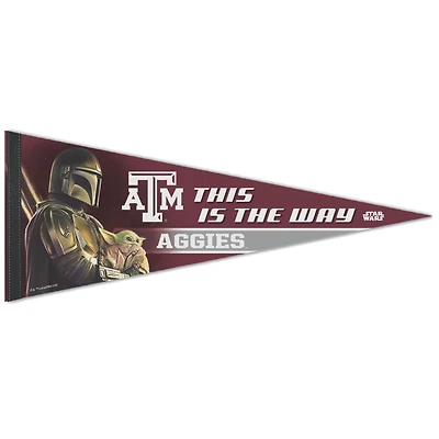 WinCraft Texas A&M Aggies 12" x 30" Premium Quality Star Wars the Mandalorian Pennant