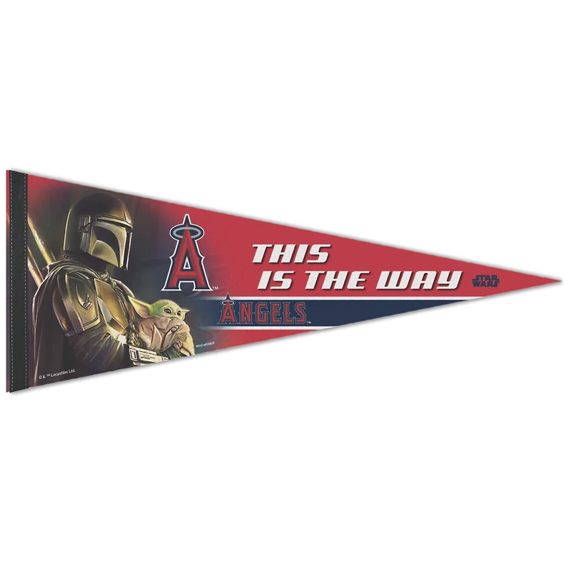 WinCraft Los Angeles Angels 12" x 30" Premium Quality Star Wars the Mandalorian Pennant