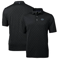 Men's Cutter & Buck Black Florida Gators Big & Tall Virtue Eco Pique Tile Print Recycled Polo