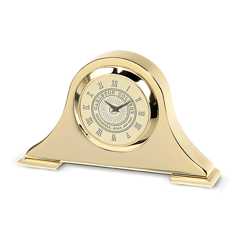 Carleton Knights Gold Napoleon Desk Clock