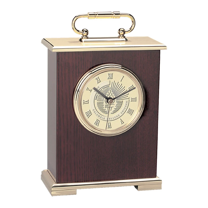 Gold Columbia Renegades Carriage Clock