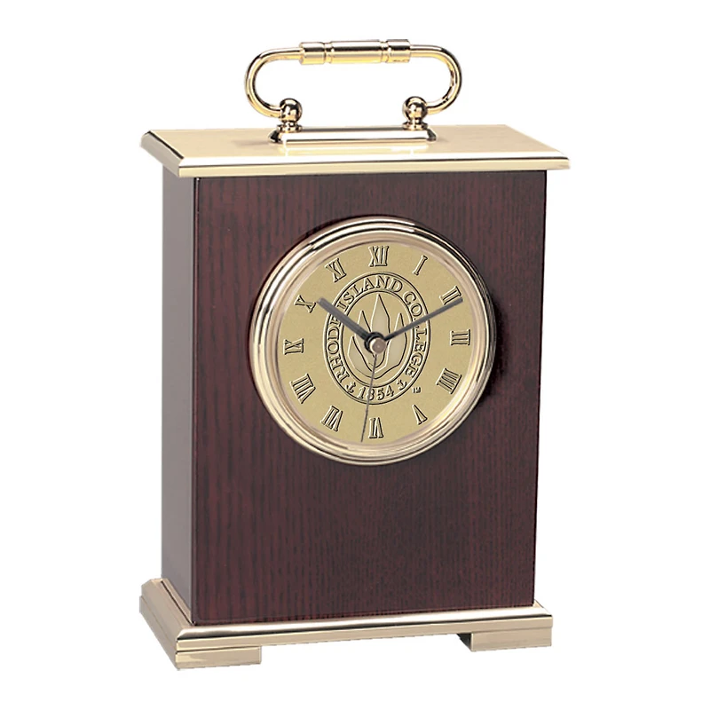 Gold Rhode Island Anchormen Carriage Clock