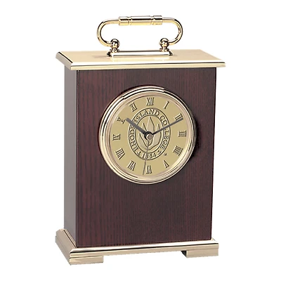 Gold Rhode Island Anchormen Carriage Clock