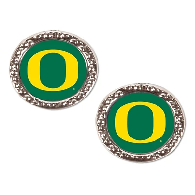 WinCraft Oregon Ducks Round Team Post Earring